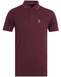 Luke 1977 - Ricky Tipped Shiraz Polo Shirt - Lyst
