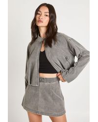 Boohoo - Vintage Look Faux Suede Mini Skirt - Lyst