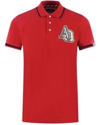Aquascutum - Branded Shoulder Tipped Polo Shirt Cotton - Lyst
