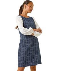 Roman - Petite Boucle Contrast Sleeve Dress - Lyst