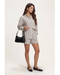 Urban Bliss - Stripe Bermuda Short Cream Pattern - Lyst
