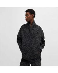 BOSS - Naomi X Animal-Print Sweatshirt - Lyst