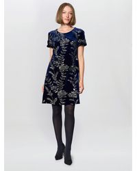 Gina Bacconi - Cleopatra Embroidered Velvet Dress - Lyst