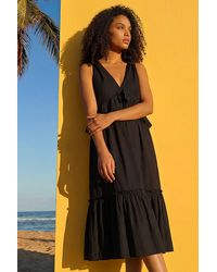 D.u.s.k - Bow Detail Poplin Midi Dress - Lyst