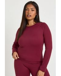 Boohoo - Plus Supersoft Seam Detail Long Sleeve Top - Lyst