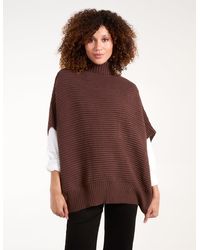 Blue Vanilla - High Neck Oversized Ribbed Tabard Jumper - Lyst