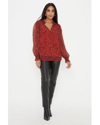 Wallis - Petite Faux Leather Jeans - Lyst