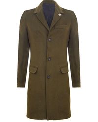 TruClothing - Long Wool Slim Fit Overcoat - Lyst