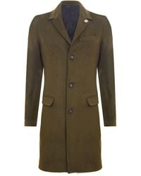 TruClothing - Long Wool Slim Fit Overcoat - Lyst