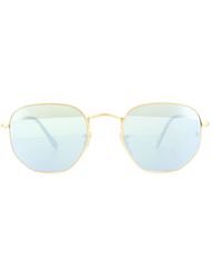 Ray-Ban - Sunglasses Hexagonal 3548N 001/30 Mirror 54Mm Metal - Lyst