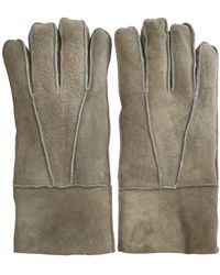 Infinity Leather - Sheepskin Suede Gloves With Roll Up/Down Cuff - Lyst
