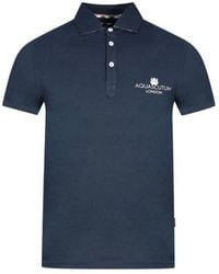 Aquascutum - London Bold Logo Polo Shirt Cotton - Lyst