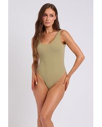 Urban Bliss - Khaki Soft Textured Swimsuit - Lyst