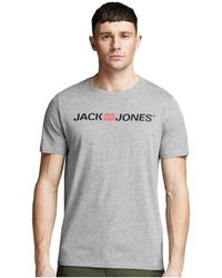 Jack & Jones - Jjecorp Logo Short Sleeve Slim Fit T Shirt - Lyst
