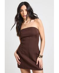 Boohoo - Bandeau Scarf Detail Mini Dress - Lyst