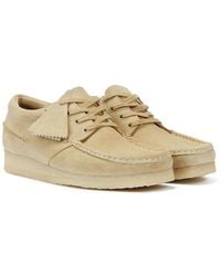 Clarks - Wallabee Boat Suede Maple Lace-Up Shoes - Lyst