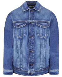 Armani - Emporio Trucker Denim Jacket - Lyst