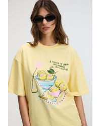 Grimelange - Oversized Printed Crew Neck T-Shirt - Lyst