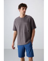 TOMMY LIFE - Oversized Cotton-Blend Crew Neck T-Shirt With Pocket - Lyst