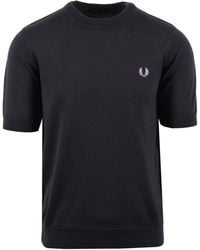Fred Perry - Cotton Knitted T-Shirt Anchor - Lyst