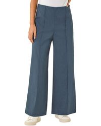 Roman - Petite Pintuck Wide Leg Stretch Trouser - Lyst