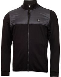 Calvin Klein - Solid Patterned Full Zipper Ribbed Cuff Zipped Pocket Jacket - Lyst