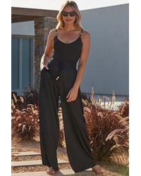 Sosandar - Plisse Relaxed Fit Wide Leg Trousers - Lyst