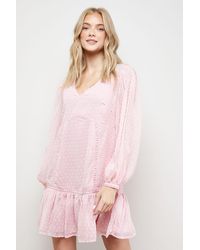 Oasis - Petite Trim Insert Detail Mini Dress - Lyst