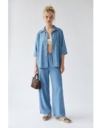 MixRay - Cotton Shirt And Wide-Leg Trouser Set - Lyst