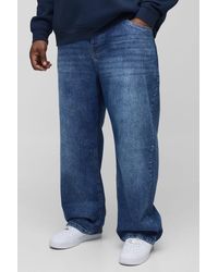 BoohooMAN - Plus Relaxed Rigid Jeans - Lyst