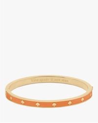 Kate Spade - Spot The Spade Enamel Hinged Bangle - Lyst
