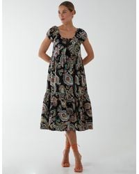 Blue Vanilla - Sleeveless Scoop Midi Dress - Lyst