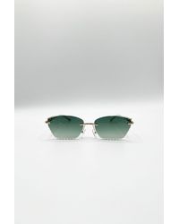 SVNX - Cat Eye Rimless Sunglasses - Lyst