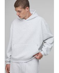 BoohooMAN - Basic Bm Signature Oversized Boxy Hoodie - Lyst