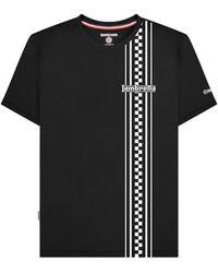 Lambretta - Striped Two Tone T-Shirt Cotton - Lyst