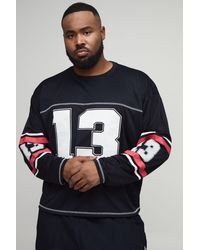 BoohooMAN - Plus Oversized Boxy Applique 13 Sports Top - Lyst