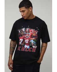 BoohooMAN - Oversized Nflpa Travis Kelce License Printed T-Shirt - Lyst