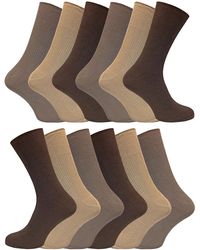 Sock Snob - 12 Pair Multipack 100% Cotton Diabetic Friendly Socks - Lyst