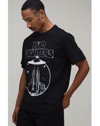 BoohooMAN - Oversized Foo Fighters Space License Print T-Shirt - Lyst
