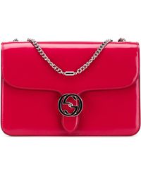 Gucci - Pre-Owned Medium Patent Dollar Interlocking G Crossbody - Lyst