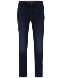 HUGO - Mid Rise Slim Fit Five Pocket Jeans - Lyst