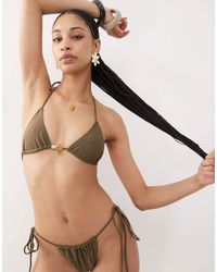 Motel - Pami Bead Detail Bikini Top - Lyst