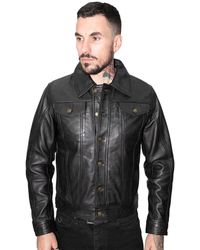 Infinity Leather - Retro Trucker Jacket-Constantine - Lyst