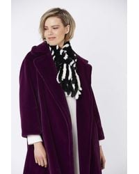 Jayley - Hand Knitted Faux Fur Scarf - Lyst