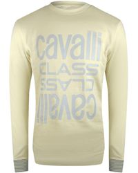 Roberto Cavalli - Multi Logo Sand Sweatshirt Cotton - Lyst