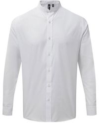 PREMIER - Grandad Collar Long-Sleeved Shirt () - Lyst