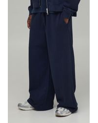 BoohooMAN - Wide Leg Premium 480Gsm Washed Jogger - Lyst