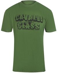 Roberto Cavalli - Smoke Bold Logo Military T-Shirt Cotton - Lyst