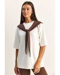 Bianco Lucci - Elastane T-Shirt - Lyst
