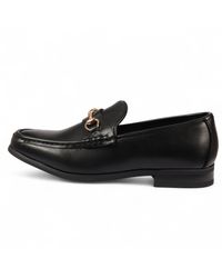 Infinity Leather - Loafers With Buckle Smart Slip-On Shoes Faux Leather - Lyst